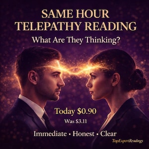 Telepatiläsning samma timme – Exakta tankar och känslor (digital leverans)