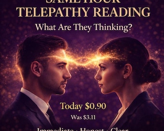 Same Hour Telepathy Reading – Exact Thoughts & Feelings Insight (Digital Delivery)