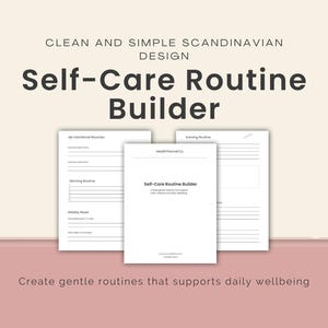 Self-Care Routine Builder – Minimalist Daily Planner (Instant Download)