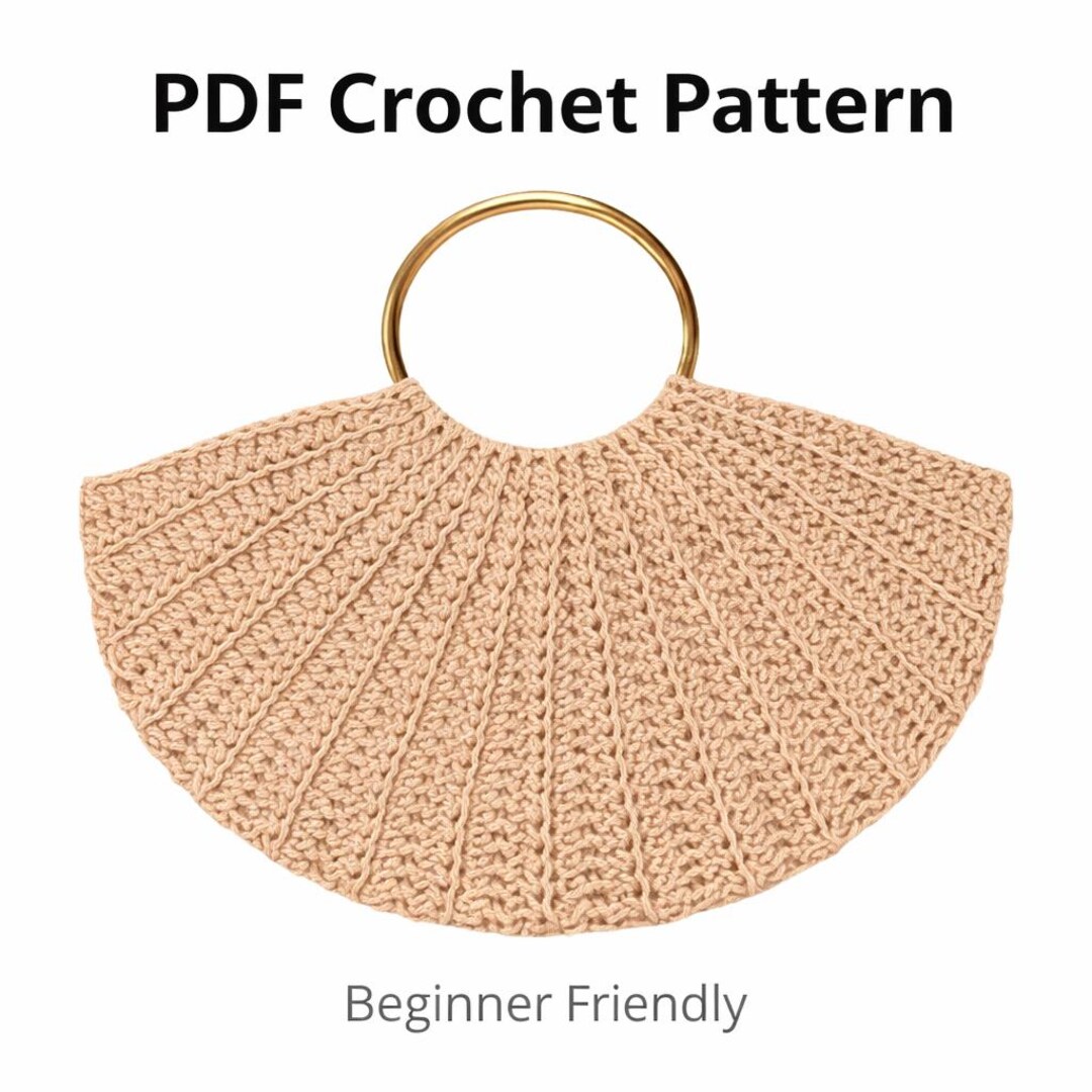 Crochet Bag Pattern PDF, Round Handle Purse, Beginner Friendly, Stylish ...