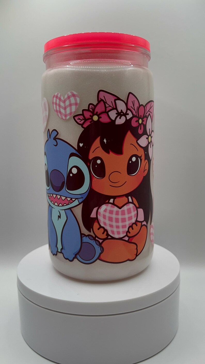 Lilo and Stitch cateye Snowglobe tumbler image 2