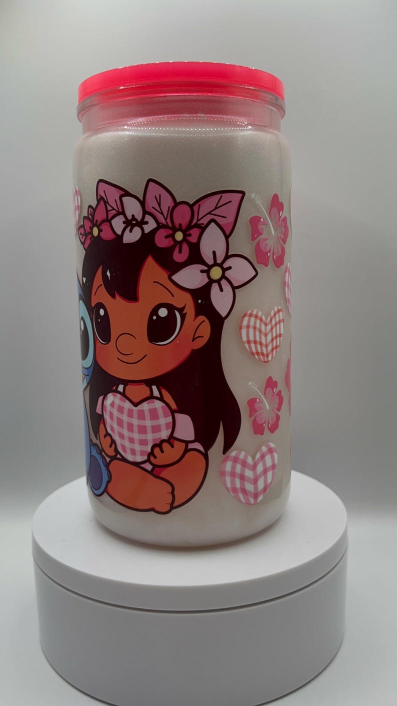 Lilo and Stitch cateye Snowglobe tumbler image 3