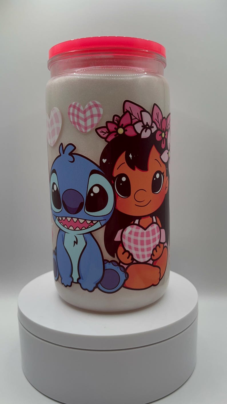 Lilo and Stitch cateye Snowglobe tumbler image 1
