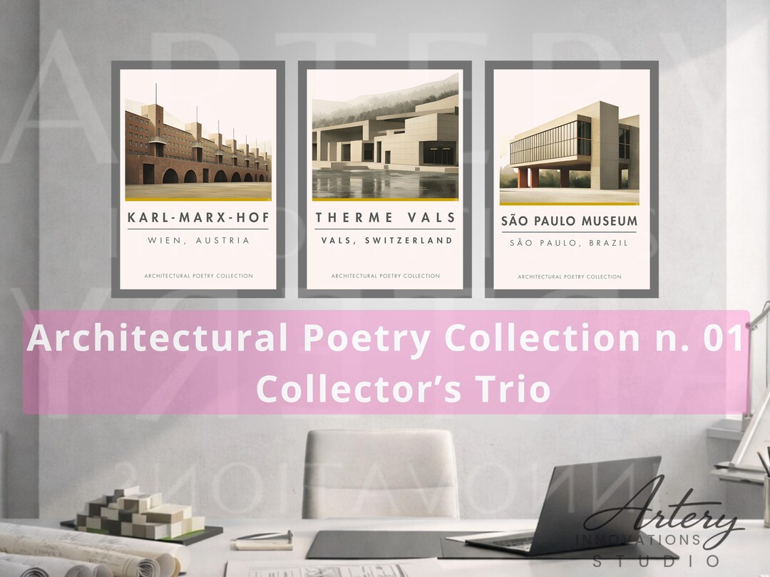 Collector's Trio of Architectural Poetry Collection N.01 | Modern ...