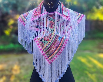 Top de cuello Yi chino Hmong