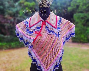 Top con cuello Hmong Vietnamita