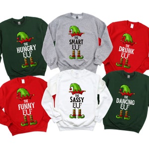 Funny Christmas Elf Sweatshirt, Custom Elf Shirt, Family Matching Christmas Sweatshirts, Funny Christmas Shirt, Christmas Family Matching