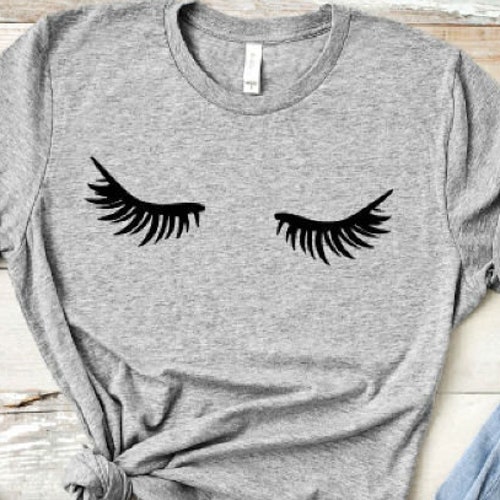 Cute Eyelashes Shirt Lashes Long Shirt Lashes Shirt Coffee | Etsy