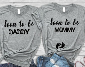 Couples Pregnancy Announcement Shirts, Pregnancy Reveal Shirts, Soon To Be Daddy Mommy, Family Matching Shirts,Gender Reveal Party Shirt