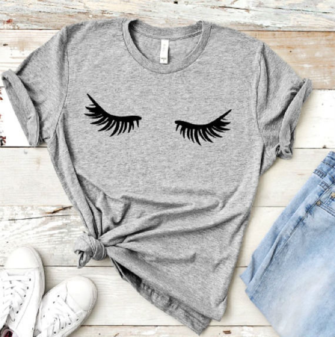 Womens Eyelashes Shirt Lashes Long Shirt Lashes Shirt - Etsy