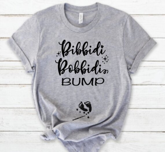 Pregnancy Announcement Shirt bibbidi Bobbidi Bump | Etsy