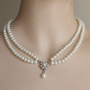 Bridal Necklace Pearl Necklace Victorian Bride Necklace - Etsy