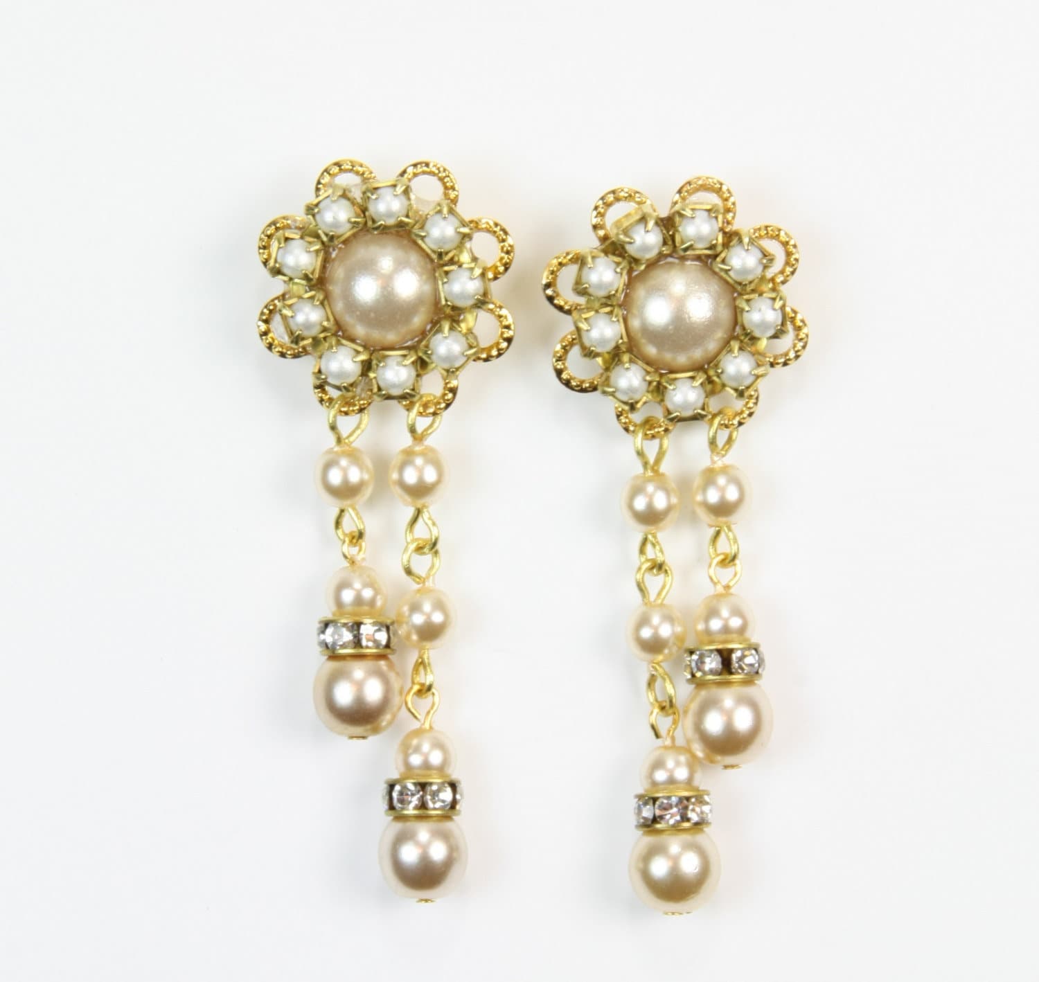 chandelier pearl earrings for wedding