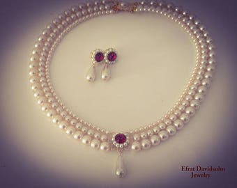 Ruby Pearl Choker - Etsy