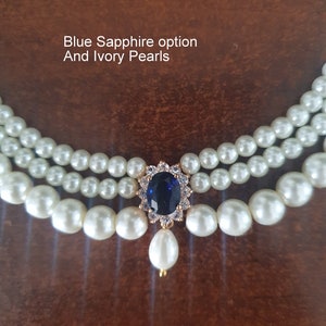 Collana girocollo da sposa con smeraldi e perle: collana da sposa con strass immagine 9