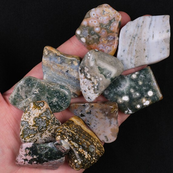 混合脈天然マロバト オーシャン ジャスパー ストーン タンブル