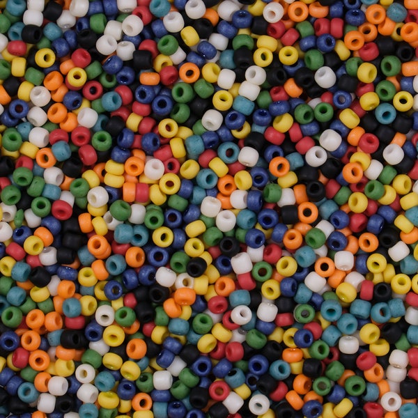 11/0 Toho and Miyuki - Primary Earthtones Mix #CM9 Japanese Seed Beads EXCLUSIVE MIX