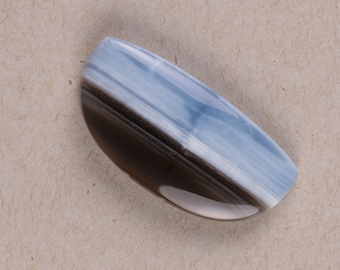 Rare Grade A Gemmy - Natural Designer Owyhee Blue Opal Freeform Drop Cabochon - Oregon