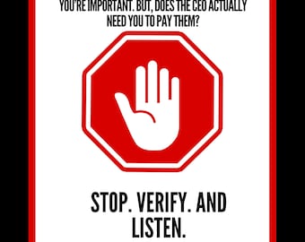 Cyber Awareness - Verify, Don't Trust (PNG and PDF Print)