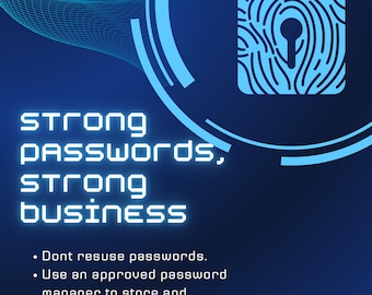 Cyber Awareness - Password Strength (PNG and PDF Print)