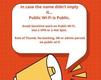 Cyber Awareness - Public Wi-Fi (PNG and PDF Print)