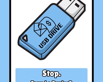 Cyber Awareness - Don't Plug That In (PNG and PDF Print)
