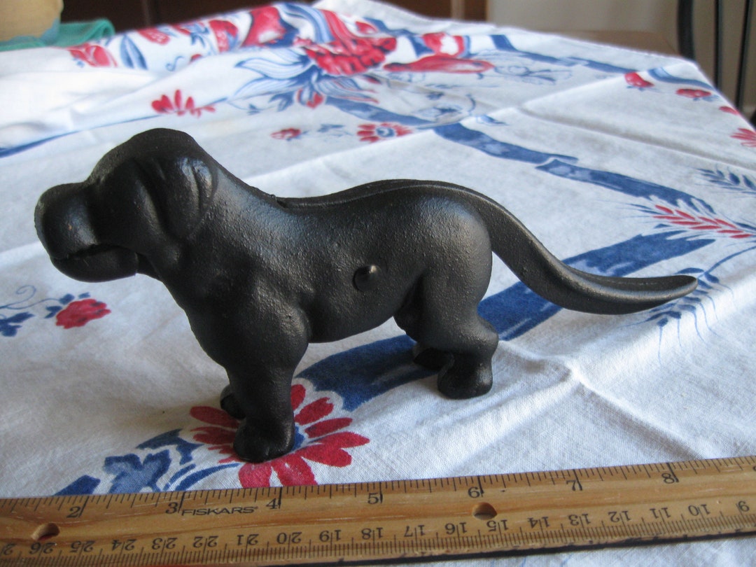 Cast Iron Dog Nut Cracker Reproduction Black Lever Open and Etsy