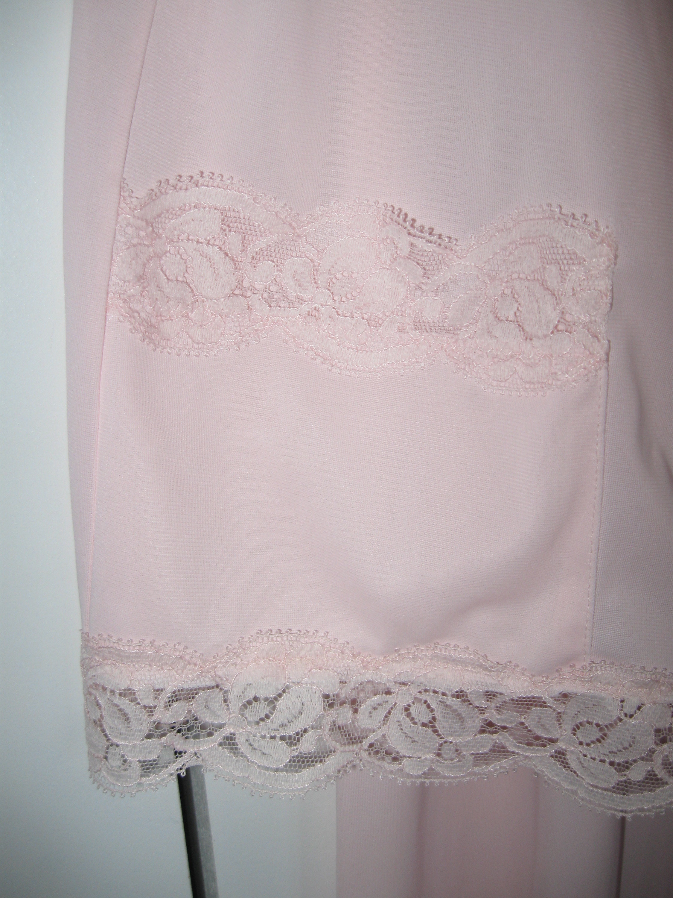 Vintage Vanity Fair Nylon Tricot Pajamas Pink Lace Trimmed Etsy