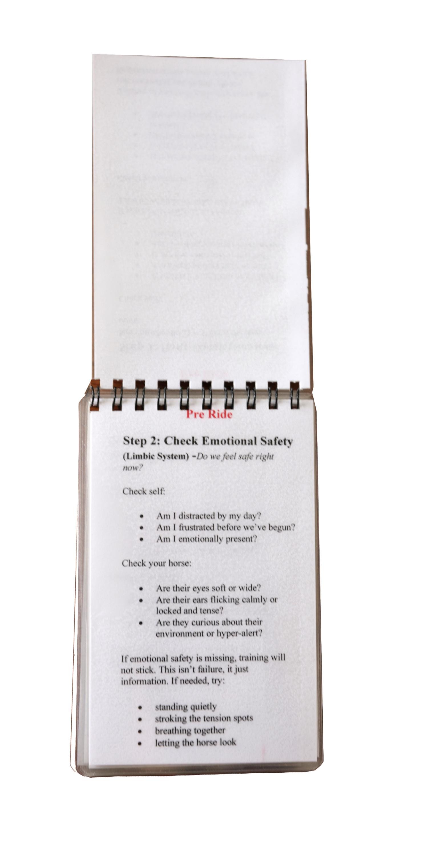 Horse Pre-ride & Post-ride Checklist Cards | RIDE Check Training Flash ...
