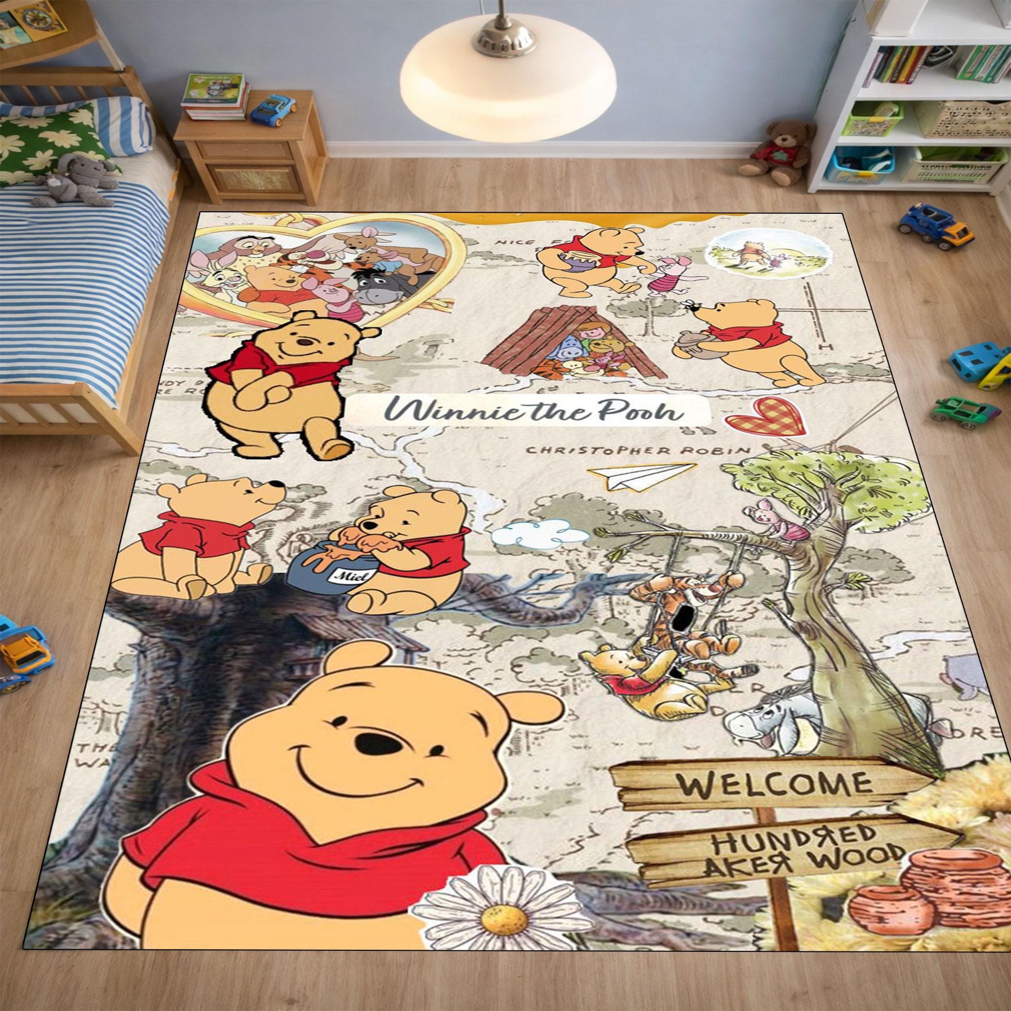 Vintage Pooh Rug - Etsy