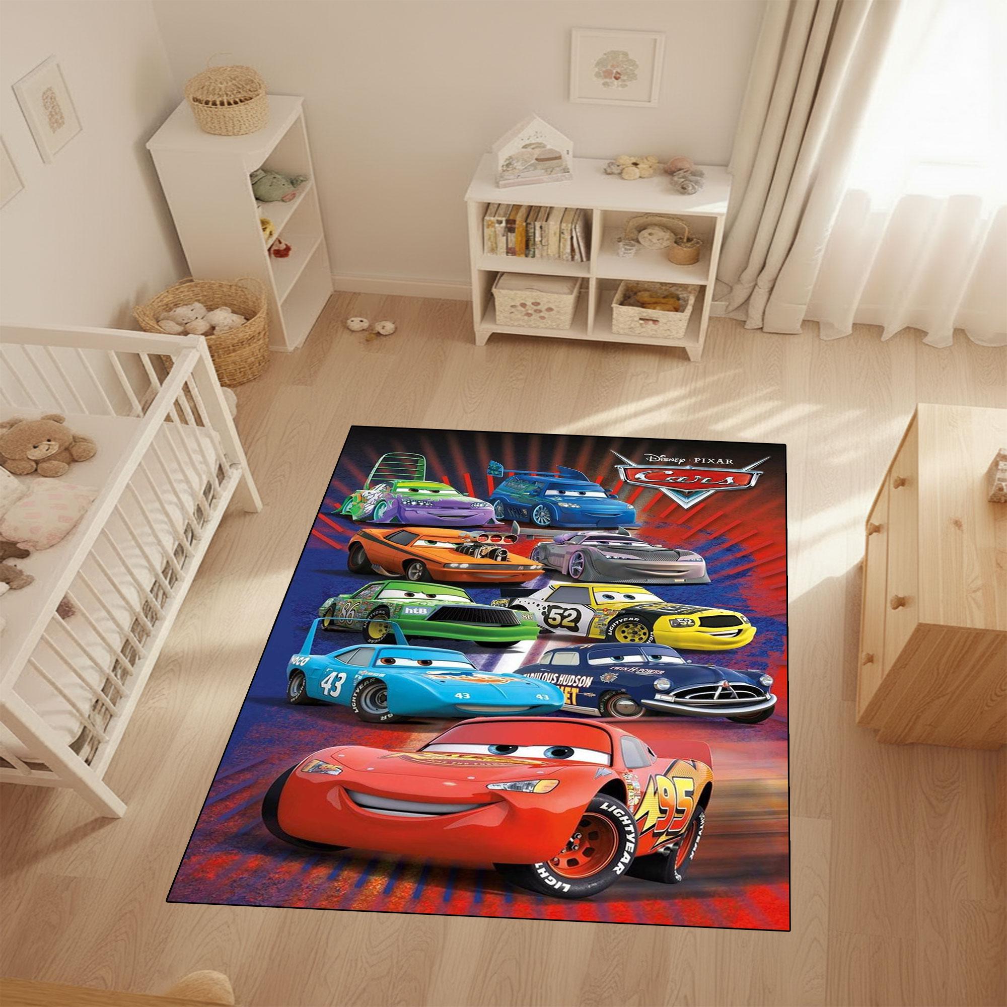 Cars 2 Rug Disney Pixar Cars Rug – Lightning Mcqueen Kids Room Carpet – Cars Movie ...