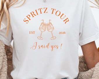 JGA T-Shirt, Spritz Tour Shirt, Mädelstrip, JGA Outfit Frauen, Bachelorette Shirt