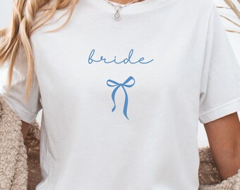 Bride T-Shirt, Bachelorette Party Crew Shirt, Bow Design, Bridal Party Outfit