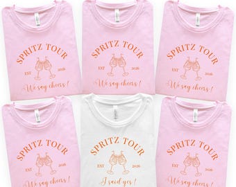 JGA T-Shirt, Spritz Tour Shirt, Mädelstrip, JGA Outfit Frauen, Bachelorette Shirt
