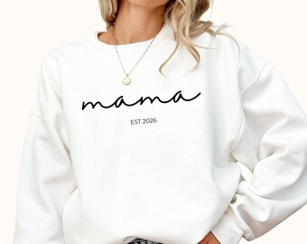 Personalisierter Mama Pullover, individuelles Mama-Shirt, Mama-Sweatshirt, Mama-Pullover, individuelles Mama-Pullover, Geschenk für Mama, Muttertagsgeschenk