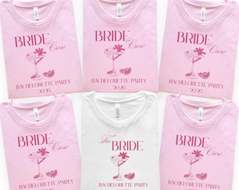 Personalisiertes JGA T-Shirt, Bride Crew Shirt, Bachelorette Outfits Damen, Shirts für Junggesellinnenabschiede, Brautgeschenk-Shirt