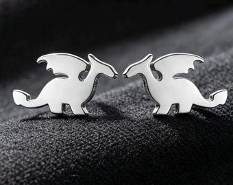 Pendientes de dragón hipoalergénicos de acero inoxidable, pendientes de dragón galés, joyería de dragón, joyería mítica, regalo de dragón, regalo para amantes de los dragones