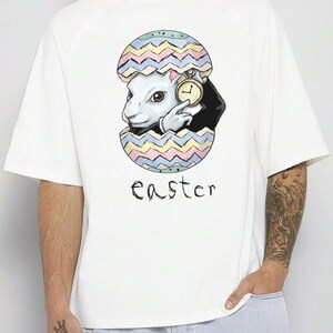 Easter Bunny in Painted Egg Tee | Pastel Hatchling Shirt