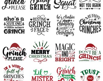 Grinch svg, pacchetto natalizio Grinch, Grinch svg, detti Grinch Clipart, sorriso Grinch, disegni natalizi, silhouette Grinch, vettore Grinch png
