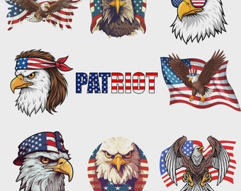 Eagle SVG / Patriotic SVG / Eagle Cutfile / 4 luglio / USA Patriottico / American Flag Eagle / Eagle Silhouette