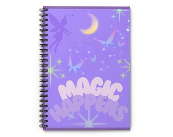 Fairy Night Magical Journal Spiral Notebook | Ruled Lined Notebook