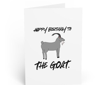 GOAT Greatest of All Time Birthday Greeting Cards | Funny Birthday Card