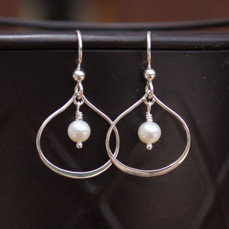 London White Pearl Earrings
