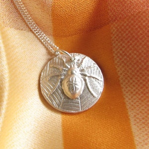 PMC Spider Necklace , Spider Jewelry , Spider , Silver spider pendant , Fine Silver Spider , Cross spider , Made to order