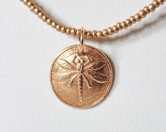 Dragonfly Necklace , As seen on Chasing Life , Golden Dragonfly Pendant , Drafonfly pendant , As seen On TV , Minimalist , Dragonfly pendant