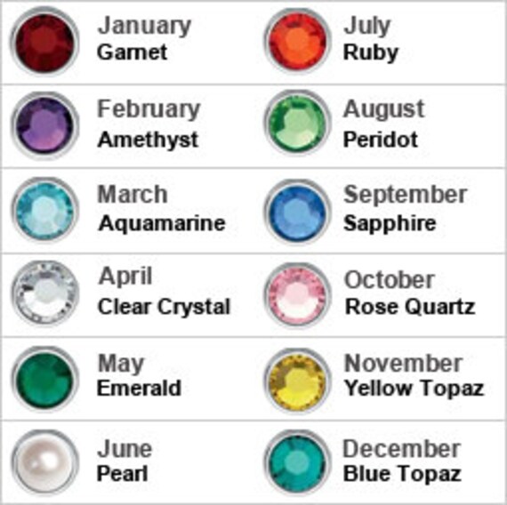 Birthstones by day deals