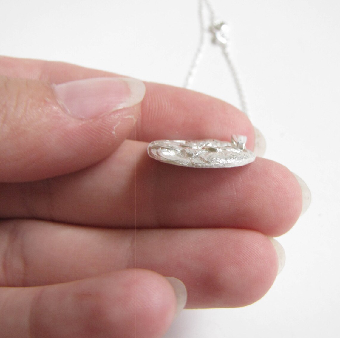 Silver Flower Necklace Fine Silver .999 Silver Etsy