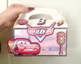 Pudełko na upominki na imprezę 3D z motywem Zygzaka McQueena