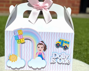 Caja de regalo 3D Miss Rachel para fiestas: bolsa de regalo personalizable para celebraciones