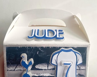 Pudełko na upominki na imprezę 3D z motywem drużyny piłkarskiej Tottenham Spurs
